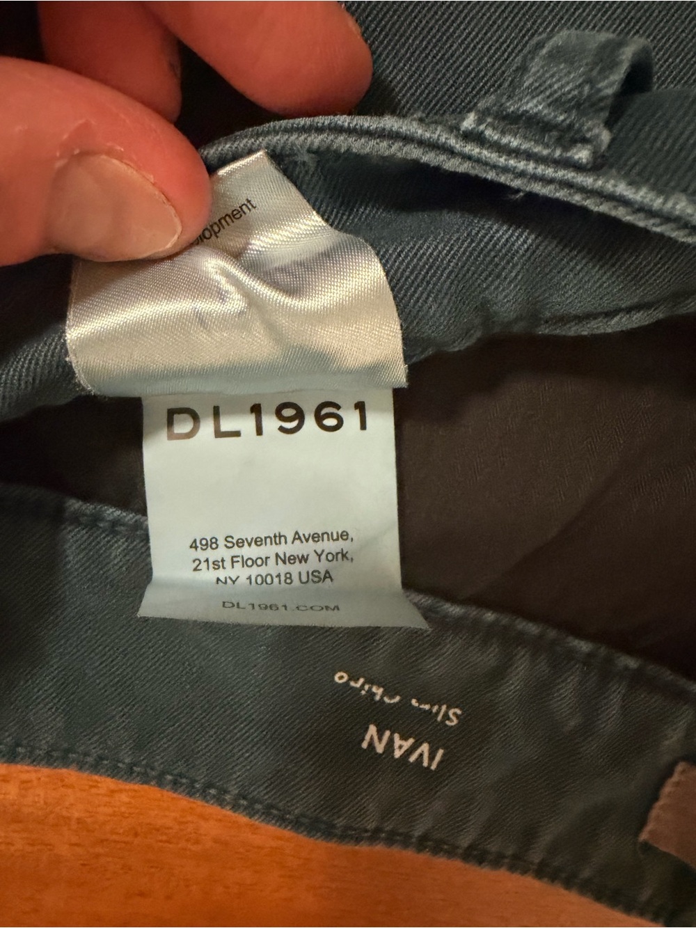 DL1961 Ivan Blue/Teal Jeans with Black Interior (size 30 - tapered to 31 length)